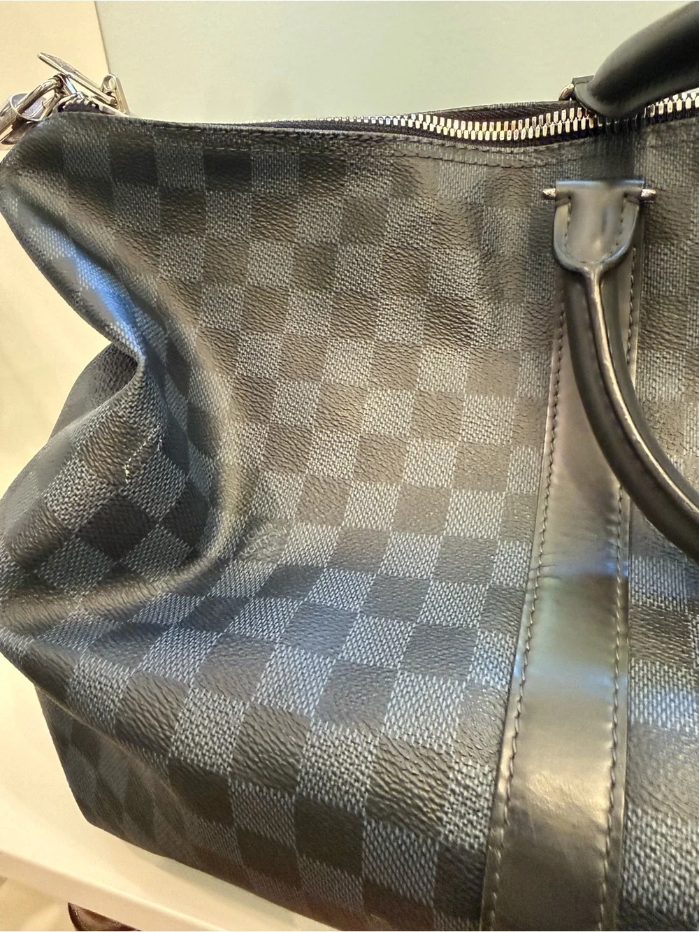 Louis Vuitton Keepall Bandoulière 55 Damier Graphite Bag Made in France